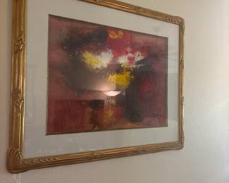 Original artwork signed by Darlene Noble framed 41" x 33"