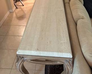 Polished Travertine Hallway Table 66" x 20" x 33"