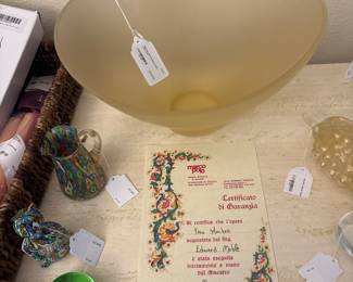 Murano glass with COA