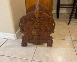 Hand Carved Wood Basket