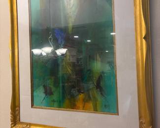 Original Art Framed Signed Nobel 35" x 42"