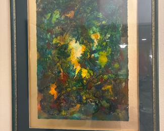 Original Signed painting framed Nobel 32" x 40"