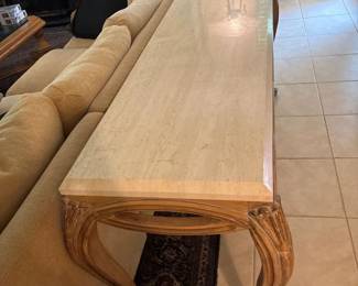 Polished Travertine Hallway Table 66" x 20" x 33"