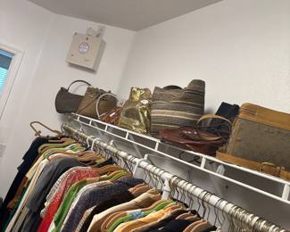 Designer clothes and luxury handbags