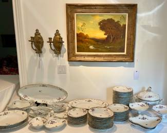 Beautiful Sconces, Art & Floral China Set