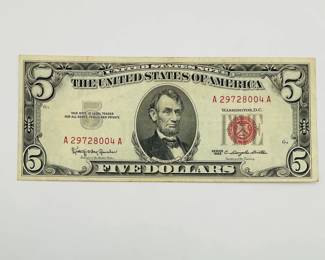 1963 $5 Red Seal Legal Tender Note