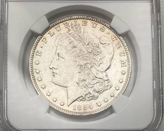 1884 O Morgan dollar