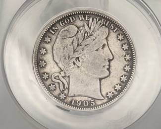 1905 S Barber Half Dollar