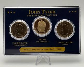 John Tyler $1 Presidential Coin Set