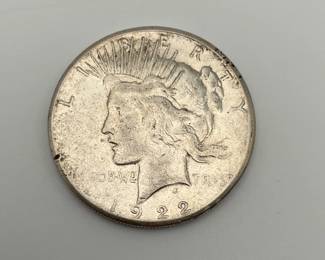 1922 S US Peach Silver Dollar