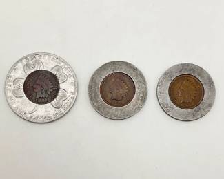 Encased Indian Head Cents
