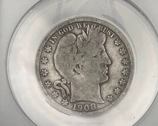 1908 S barber Half Dollar