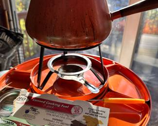 Vintage fondue set