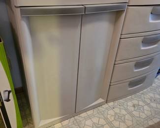 #25   Clay Plastic Cabinet  25"Wx18"Dx36"H   $45