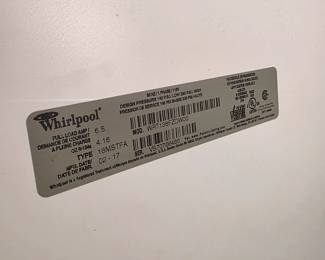 #28   Whirlpool Refrigerator/Freezer   $175