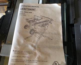 #30   Craftsman 10" Folding Table Saw   $153