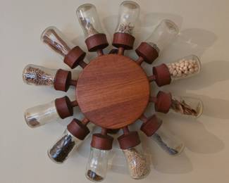 #57  Teak Wall Spice Rack   $125