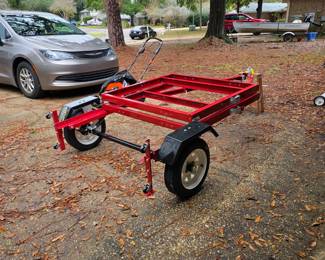 #34   Brand New Haul Master Foldable Trailer w/12" Wheels   $425