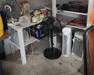 fans, space heater, vintage pay phone