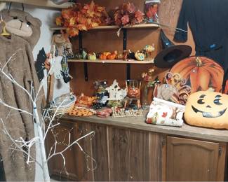 fall Halloween decor, bear costume
