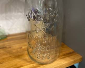 Vintage Large Mason's Patent Nov 30TH 1858 Star Eagle 5 Gallon Pickle Jar -RARE 
(No lid available) 