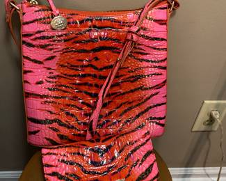 Brahmin Melbourne Katie Crossbody & Wallet-          
 Tiger Print -NEW