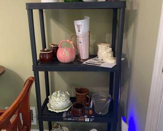 Vintage galore  / Hull Sunglow basket , pink floral butterfly basket and more treasures!