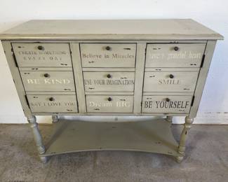Shabby Chic Looking Power Words Conversation Console