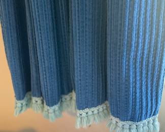 Handmade vintage curtains with matching bedspread