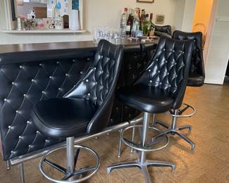 Mid-century bar with stools 