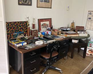 Desk and office supplies