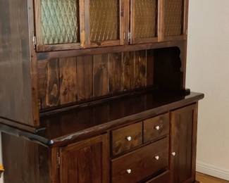 Vintage wood china cabinet