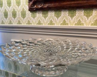 Fostoria American 16” Footed Salver Centerpiece/Shallow Fruit Bowl