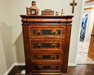 Wooden king bed. With matching dresser, armoire, 2 night stands and chest of drawers all sold seperately 