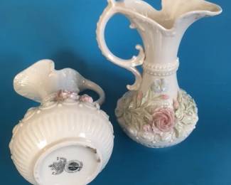 Belleek Aberdeen ewers - third black mark 1926-'46