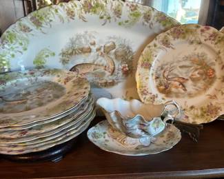 Imperial Crown China 11 piece fish set