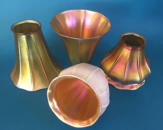 Steuben  Aurene lamp shades