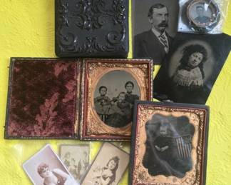 Antique photos, cases & cabinet cards