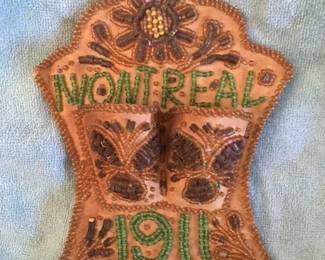 Indian beaded wall pocket