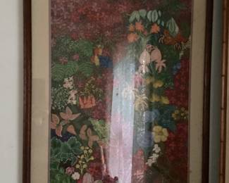 Wall Art Framed Print Garden Scene