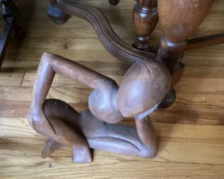 Thinking Man Wood Sculpture