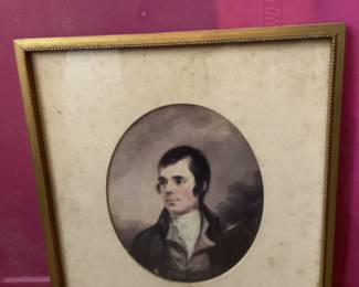 Wall Art Framed Portrait of Robert Burns Scottish Poet and Lyricist
