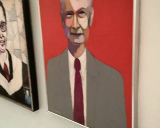 Wall Art Gray Haired Man in Suit