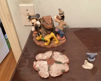 Figurine of Mickey Mouse, Goofy and Pluto Titled Big Dig in the Boneyard