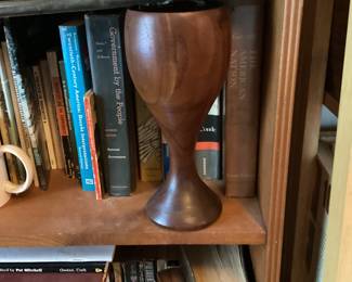 Vintage Handcrafted Wood Wine Goblet