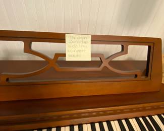 See note about the organ.