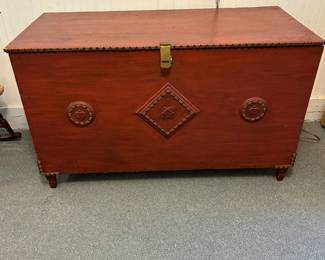Beautiful very large handmade blanket chest.