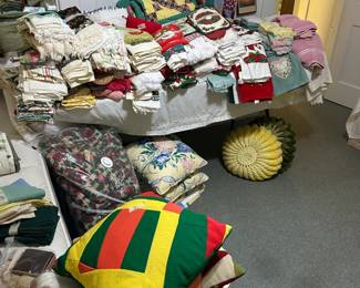 Quilts.  Pillows.  Sheets.  Towels.  Oh my.