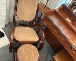 Who doesn't need a vintage bentwood rocker with it's original ottoman?