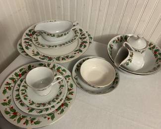 Nice set of Christmas china.